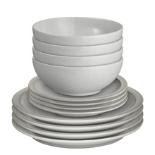 Load image into Gallery viewer, Denby Dove Grey 12 Piece Dinner Set
