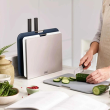 Load image into Gallery viewer, Joseph Joseph Nest Grey 6 Piece Knife and Board Set