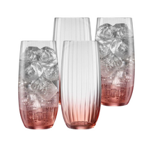 Load image into Gallery viewer, Galway Crystal Set of 4 Blush Erne Hi-Ball Tumblers