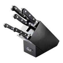 Load image into Gallery viewer, Stellar Sabatier IS Black 5 Piece Knife Block Set