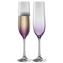 Load image into Gallery viewer, Galway Crystal Erne Amethyst Flute Pair