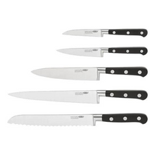 Load image into Gallery viewer, Stellar Sabatier IS Black 5 Piece Knife Block Set