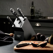 Load image into Gallery viewer, Stellar Sabatier IS Black 5 Piece Knife Block Set