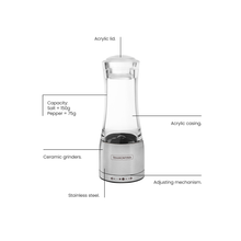 Load image into Gallery viewer, Tramontina Realce Stainless Steel Salt & Pepper Grinder