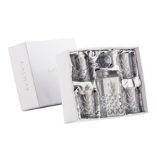 Load image into Gallery viewer, A set of 4 traditionally cut DOF short tumblers and matching decanter with stopper and gift box.