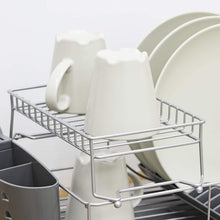 Load image into Gallery viewer, Tower Compact Dish Rack with Drainer - Grey