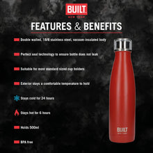 Load image into Gallery viewer, Built 500ml Double walled Stainless Steel - Pink/Blue Ombre