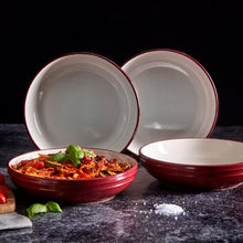 Load image into Gallery viewer, Tower Foundry Set of 4 Pasta Bowls Red