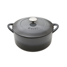Load image into Gallery viewer, Denby Halo Black 26cm Round Cast Iron Casserole With Gift Box