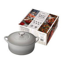 Load image into Gallery viewer, Denby Natural Canvas Cream 26cm Round Cast Iron Casserole With Gift Box
