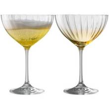 Load image into Gallery viewer, Galway Crystal Erne Champagne Saucer Pair - Amber