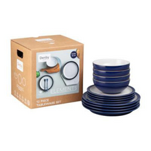 Load image into Gallery viewer, Denby Elements Dark Blue 12 Piece Tableware Set