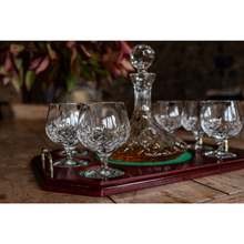 Load image into Gallery viewer, Galway Crystal Longford Brandy Decanter With 6 Glasses
