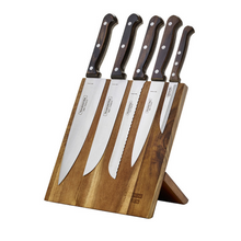 Load image into Gallery viewer, Tramontina 6 Piece Polywood Magnetic Knife block Set