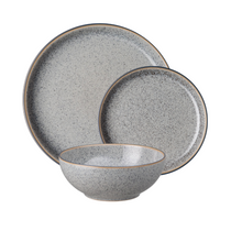 Load image into Gallery viewer, Denby Studio Grey 12 Piece Coupe Tableware set