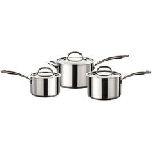 Load image into Gallery viewer, Circulon Ultimum 3 Piece Sauce Pan Set Stainless Steel Non Stick