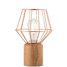 Load image into Gallery viewer, Galway Living Wood and Copper Table Lamp