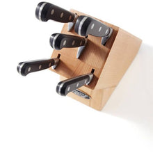 Load image into Gallery viewer, Stellar Sabatier 5 Piece Beechwood Knife Block