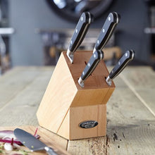 Load image into Gallery viewer, Stellar Sabatier 5 Piece Beechwood Knife Block