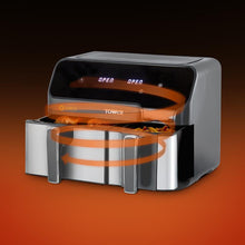 Load image into Gallery viewer, Tower Vortx Eco Duo Basket Digital 5.2L + 3.3L Air Fryer - Grey