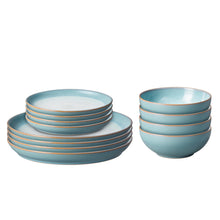 Load image into Gallery viewer, Denby Azure Haze 12 Piece Coupe Tableware Set