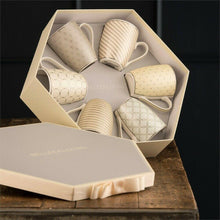 Load image into Gallery viewer, Belleek Living Geometric Pastles 6 Mug Hat Box Set 7901