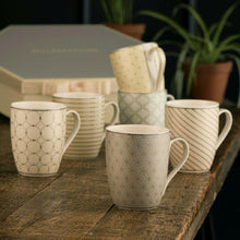 Load image into Gallery viewer, Belleek Living Geometric Pastles 6 Mug Hat Box Set 7901