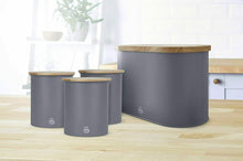 Load image into Gallery viewer, Swan Coffee Tea Sugar Set of 3 Storage Canisters Slate Grey