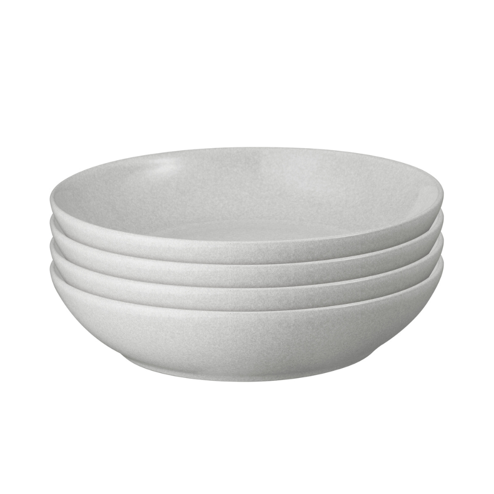 Denby Dove Grey Set of 4 Pasta Bowls