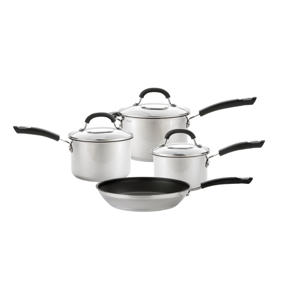 Circulon Total 4 Piece Stainless Steel Saucepan Set