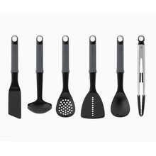Load image into Gallery viewer, Joseph Joseph Elevate Carousel 6 Piece Utensil Set With Tongs Grey 10151
