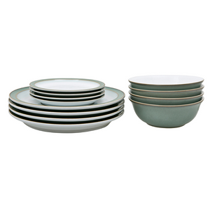 Denby Regency Green 12 Piece Tableware Set