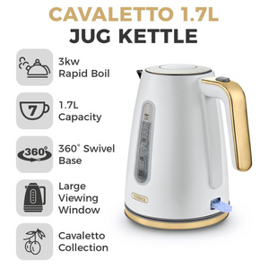 Tower Cavaletto Optic White Jug Kettle