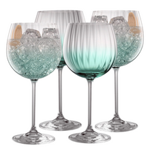 Load image into Gallery viewer, Galway Crystal Set of 4 Aqua Erne Gin and Tonic Glasses
