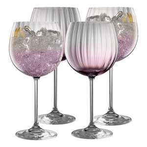 Galway Crystal Set of 4 Amethyst Erne Gin and Tonic Glasses