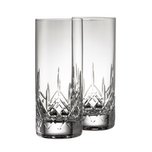 Load image into Gallery viewer, Set of 2 traditionally cut tall hiball tumblers.
