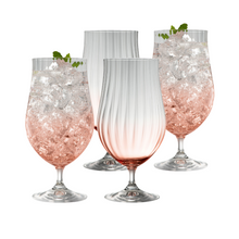 Load image into Gallery viewer, Galway Crystal Set of 4 Blush Erne Beer/Cocktail Glasses
