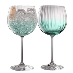 Galway Crystal Set of 4 Aqua Erne Gin and Tonic Glasses