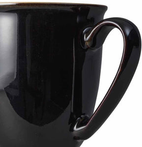 Denby Elements Black Coffee Mug Set of 4