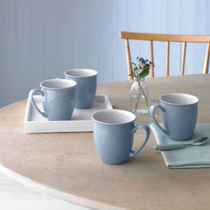 Denby Elements Blue Coffee Mug Set of 4