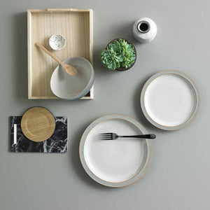 Denby Elements Light Grey Dinner Plates Set of 4