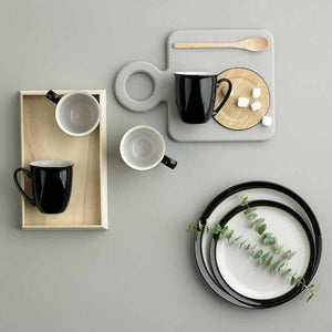Denby Elements Black Coffee Mug Set of 4