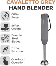 Load image into Gallery viewer, Tower Cavaletto Stick Blender with Turbo Function - Grey and Rose Gold
