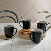 Load image into Gallery viewer, Denby Elements Black Coffee Mug Set of 4
