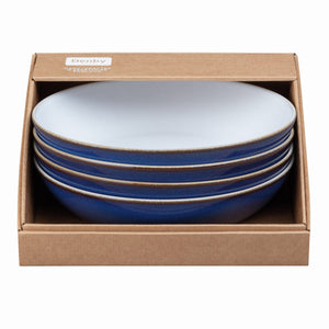 Denby Imperial Blue Pasta Bowls Set of 4