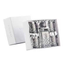 Load image into Gallery viewer, A set of 4 traditionally cut DOF short tumblers and matching decanter with stopper and gift box.
