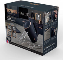 Load image into Gallery viewer, Tower Cavaletto Hand Mixer - Black and Rose Gold
