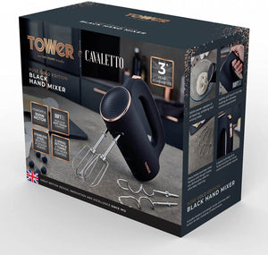 Tower Cavaletto Hand Mixer - Black and Rose Gold