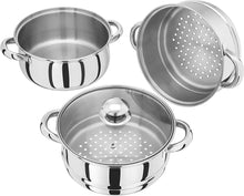 Load image into Gallery viewer, Judge Essentials 18cm 3 Piece Steamer with Glass Lid
