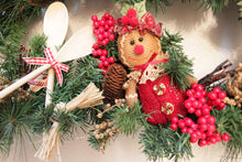 Load image into Gallery viewer, Enchanté Christmas Wreath Gingerbread Perfect for Outdoor or Indoor Hand Made
